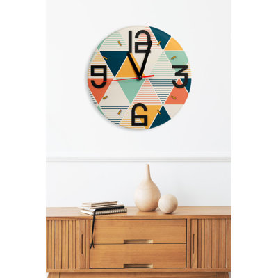 Horloge décorative en panneau de fibres à densité moyenne