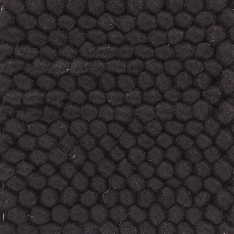 Tapis noir en laine à poils longs Ambrose, Rectangle 9 pi x 13 pi