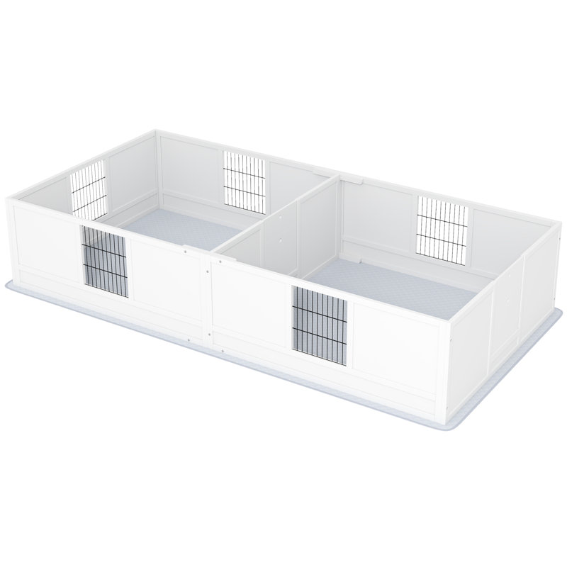 Boîte de mise bas pour chiens et chiots avec coussin imperméable, porte à hauteur réglable, idéale pour les grands chiens à l'intérieur
