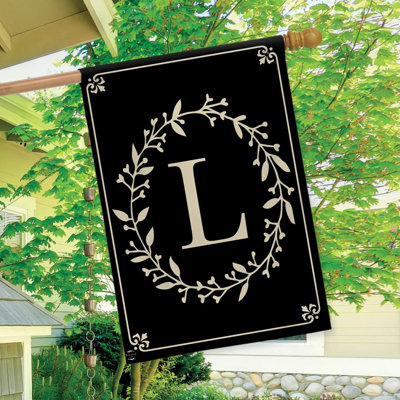  Classic Monogram Letter L Double-Sided House Flag