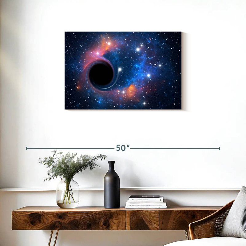 Oberle Black Hole In Outer Space, 20" H x 30" W
