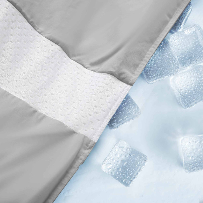 75% Down Lightweight Comforter, Queen, Gray