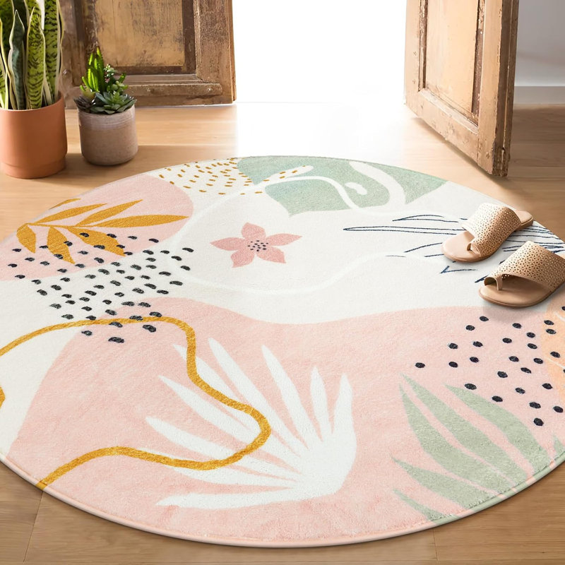 Pink Round Carpet