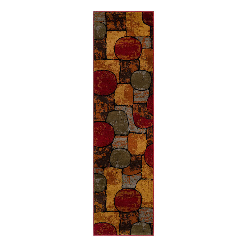 Geometric Area Rug, Runner 61cm x 243.8cm