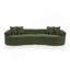 Canapé modulaire courbé à 4 places Modern Cloud, canapé de salon à compression minimaliste, sans assemblage requis, chenille, vert-826983816