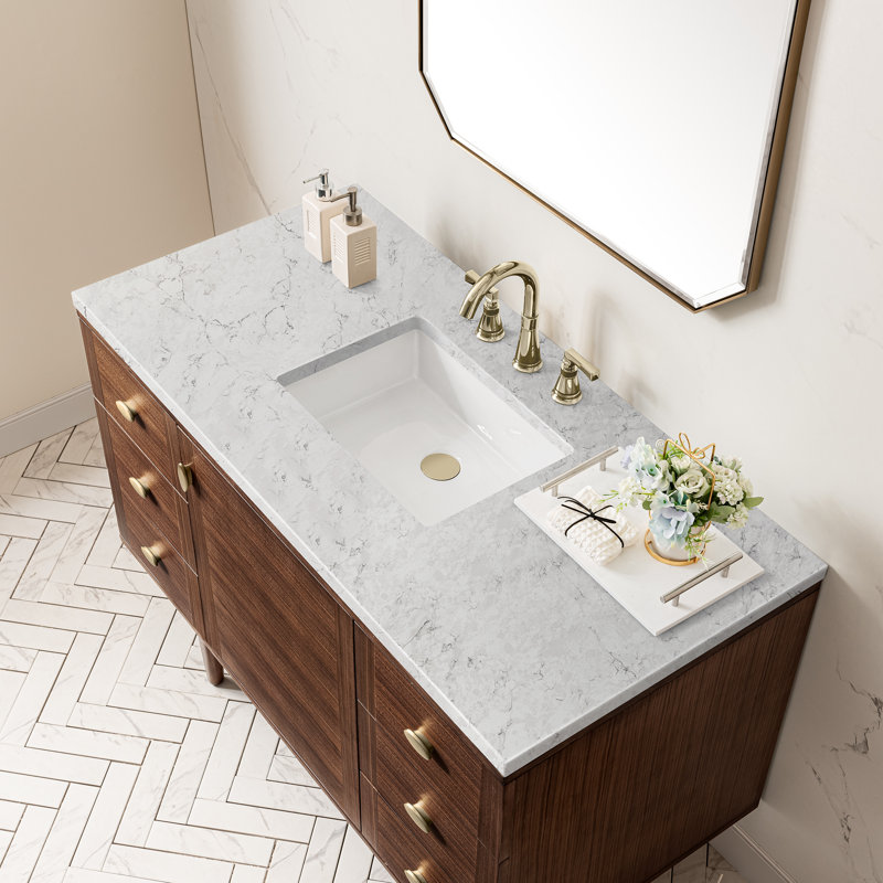 Amberly 48'' W Single Vanity, Eternal Jasmine Pearl