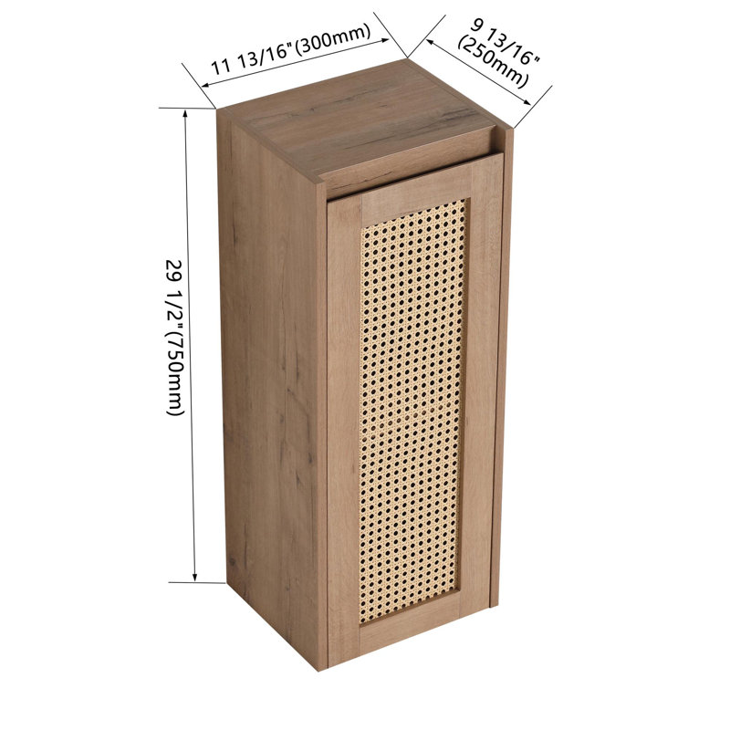 12" Bathroom Side Cabinet,Soft Close Doors,Float Mounting Design,(KD-Packing)