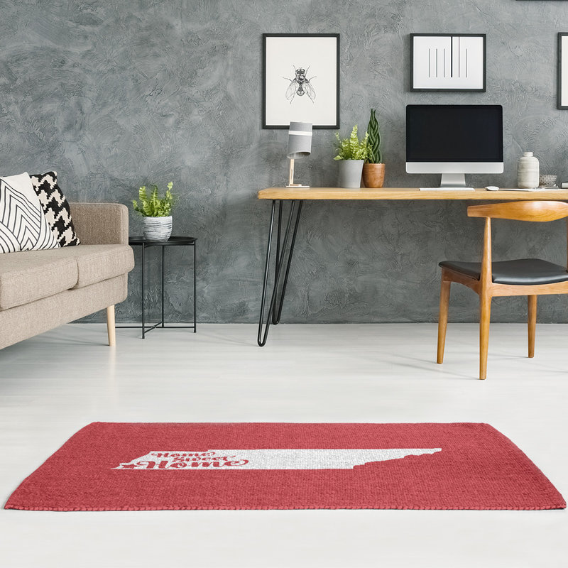 Tapis en coin rouge doux home Memphis, Rectangle 5 pi x 7 pi