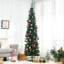 Arbre de Noël artificiel 7 pi, arbre de Noël mince avec 499 branches réalistes et support en plastique, vert