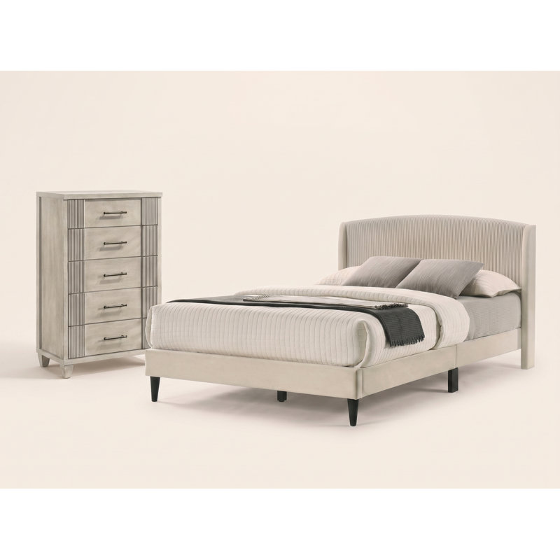 Ensemble de chambre à coucher 2 pièces Aaryahi, 2 Pcs: Bed, Chest, Full