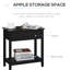 Table basse basculante foncée, armoire de rangement et tablette inférieure, rétro élégante pour conservatoire, bureau, salle d'étude