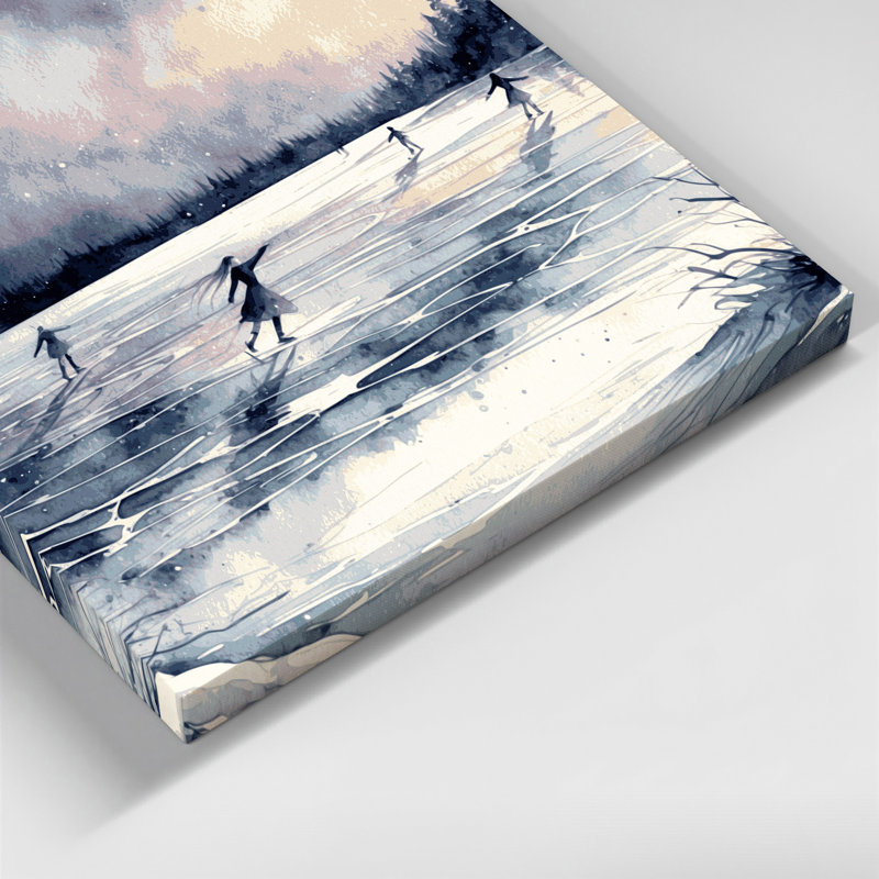 «Christmas Frozen Lakes», art mural sur toile, H 11 po x l 14 po
