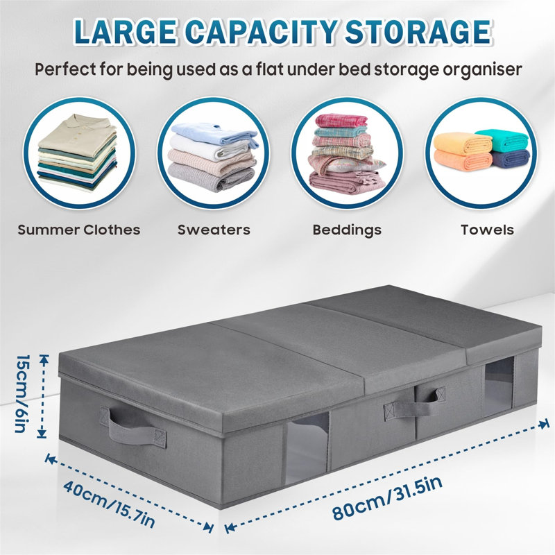 Ebern Designs Fabric Underbed Storage