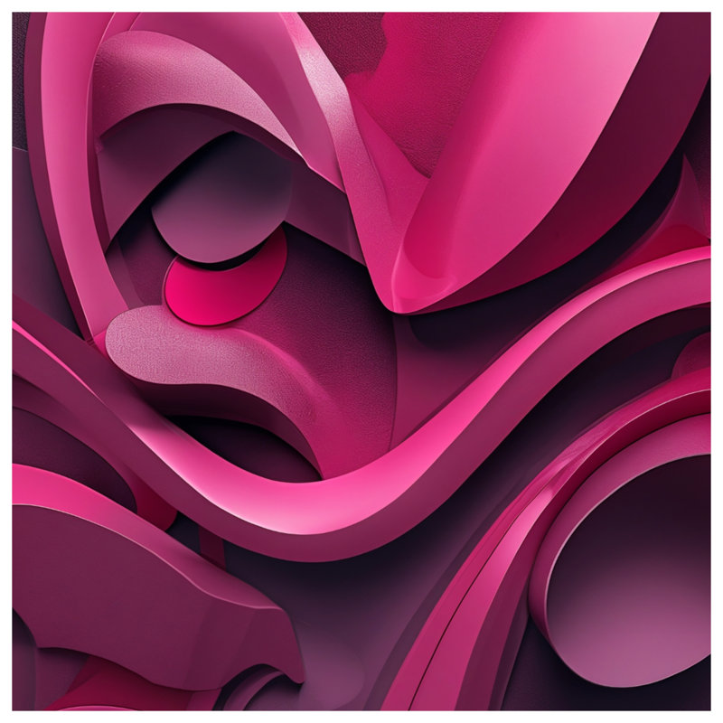 Couvertures roses à courbes abstraites, 60in W x 80in H