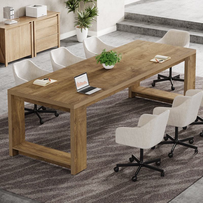 220cm Rectangle Conference Table, Walnut