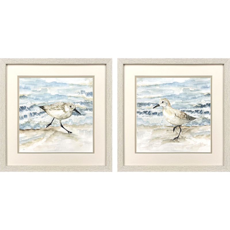 Beach Sandpipers Framed Art