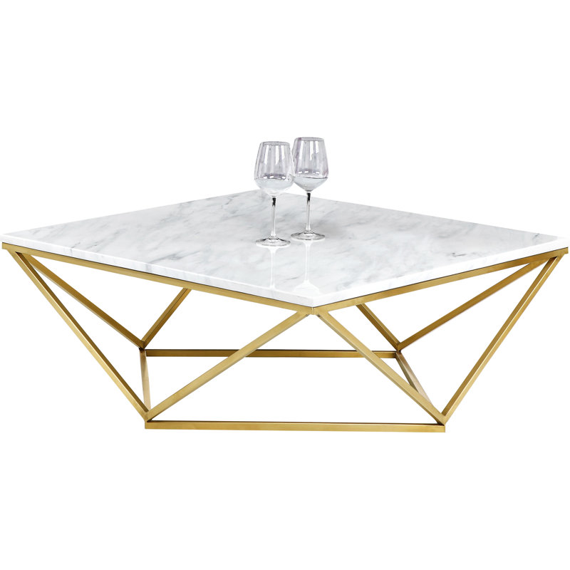 Table basse Mason Canadice, Or brossé