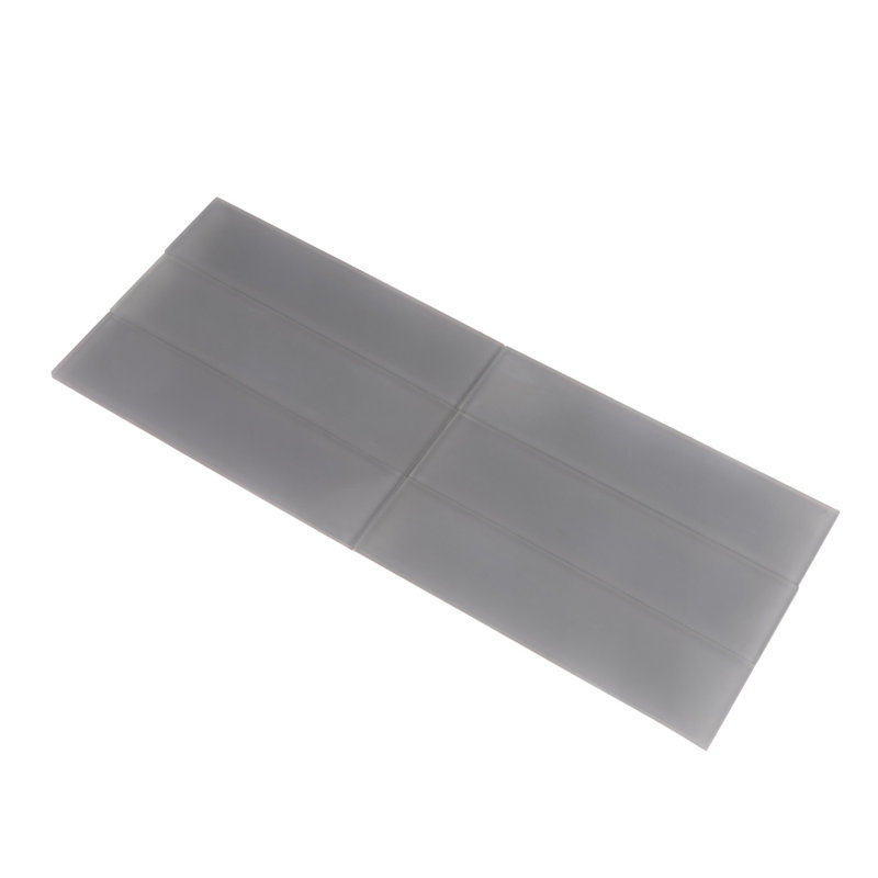 3"X 12" Matte Finished Glass Subway Tile, Dark Gray