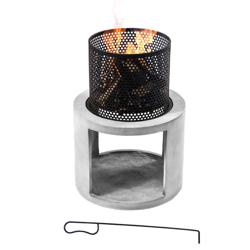 Round Steel Charcoal Smokeless Fire Pit