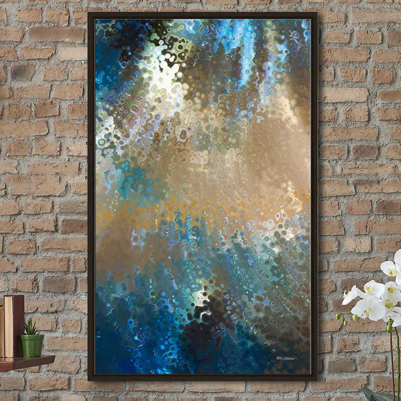 «2 Timothy 1: 7 Be Fearless» par Mark Lawrence - reproduction, Cadre flottant espresso, H 33,5 po x l 21,5 po x P 2 po