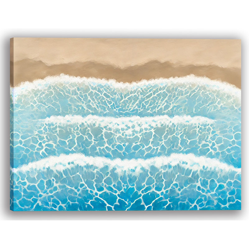 Waves of Serenity, art mural sur toile tendue, H 12 po x l 16 po x P 1 po