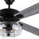 Kimbler 52"W Black 4-Blade LED Ceiling Fan with Clear Glass Shade