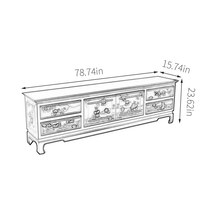 New Chinese-style Chinese-style TV cabinet