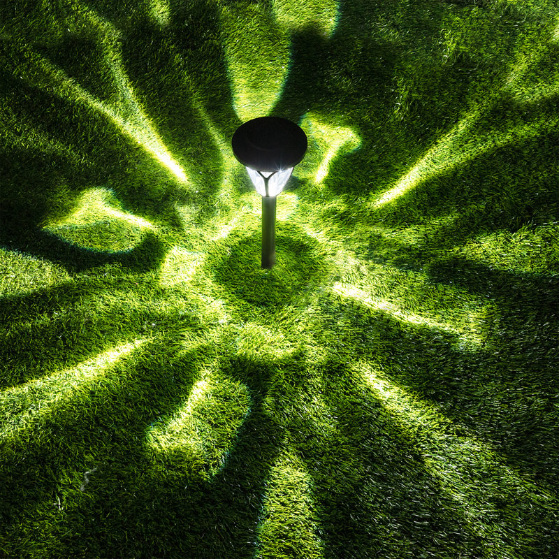 Brown Solar Powered Integrated LED Metal Pathway Light Pack