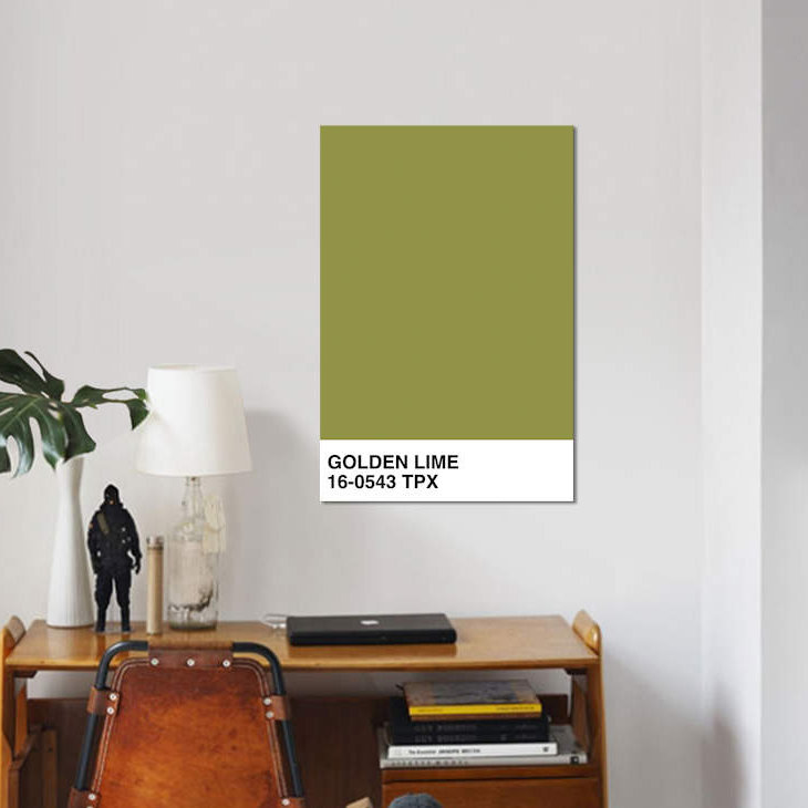 « golden lime 16-0543 tpx », impression sur toile, H 60 po x l 40 po x P 1,5 po, Toile tendue, Pas de tapis