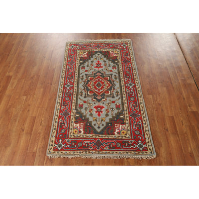 Tapis oriental géométrique en laine 3x5