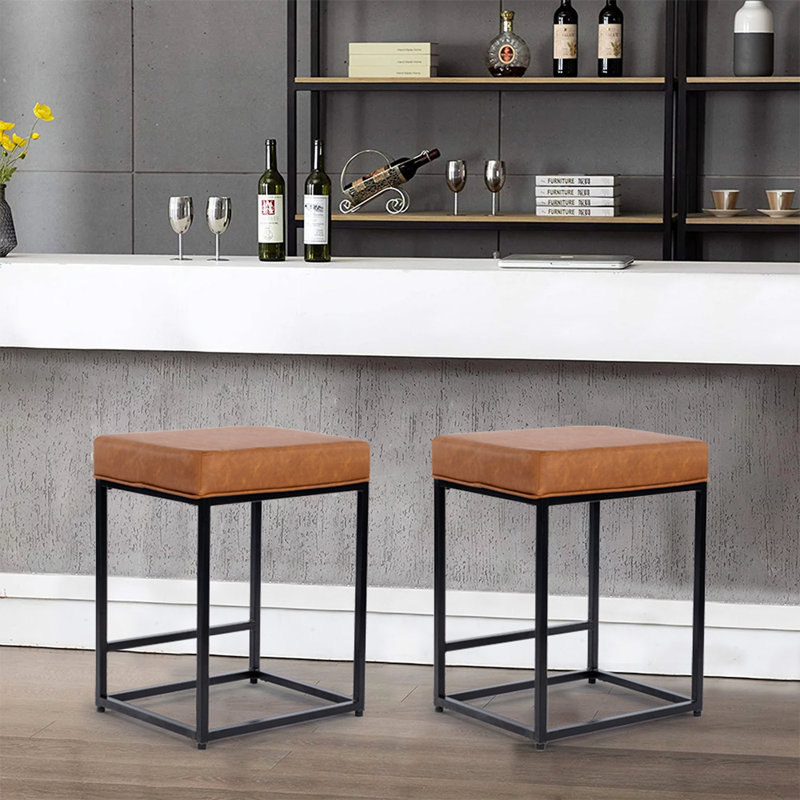Tabouret de comptoir court 24 po Izzi, Brun