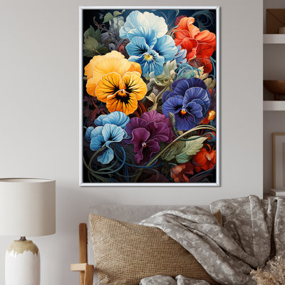 " Colorful Pansies Realistic Garden Splendor II "