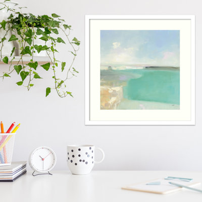 «Summer Coastline» par Julia Purinton - reproduction d'art encadrée