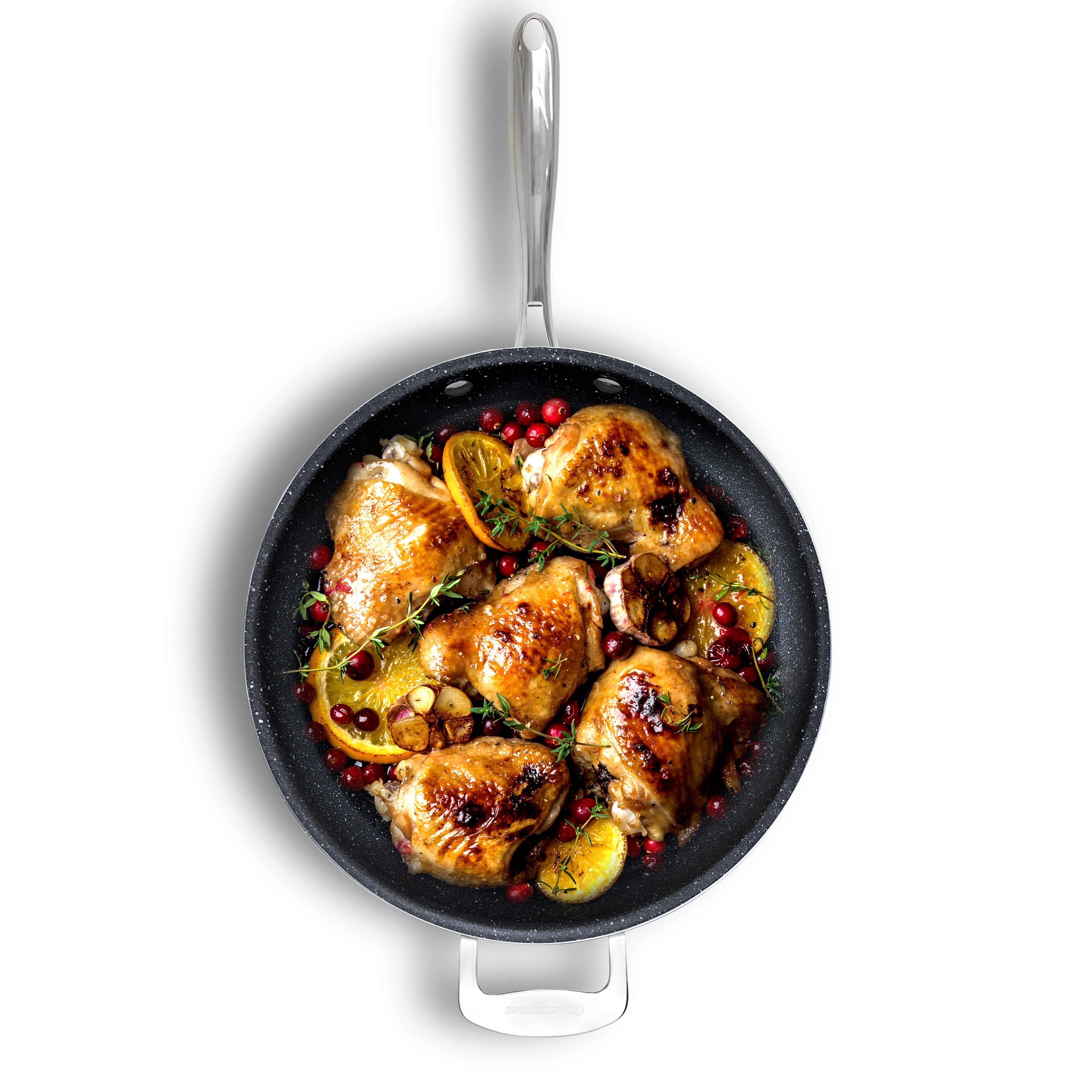 Granitestone 14 Nonstick Family Fry Pan with Helper Handle and Glass Lid &  Reviews