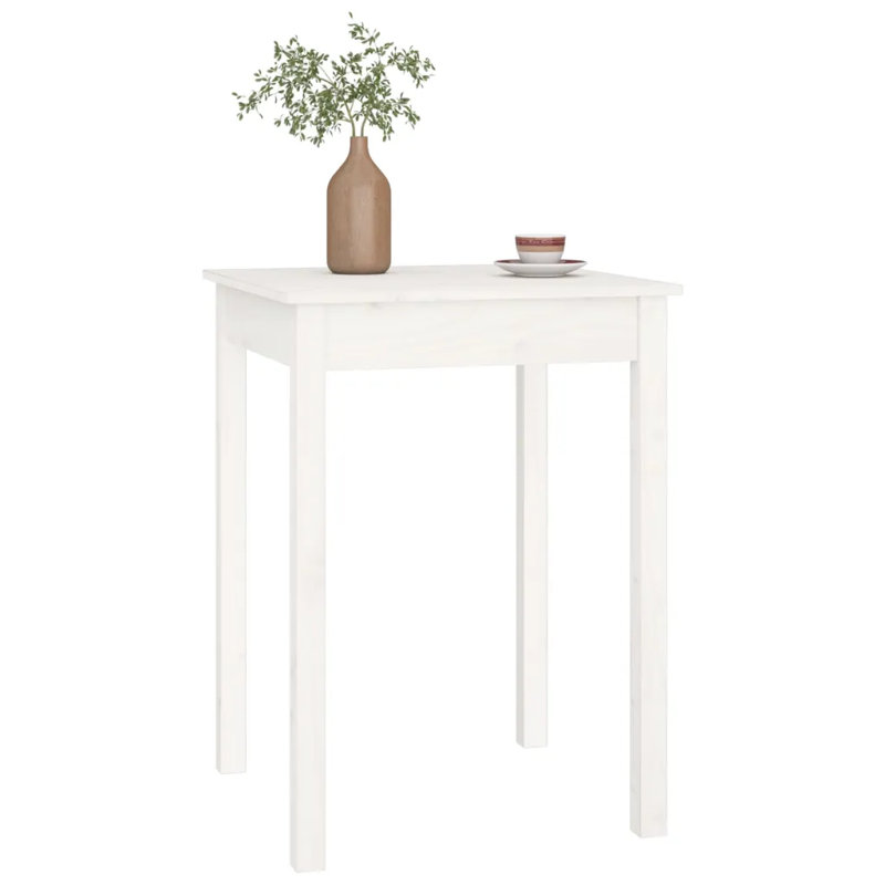 Layana Dining Table, White, H75 x L55 x W55cm