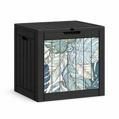 Boîte de rangement verrouillable en résine résistante à l'eau 22 po x P 17 po