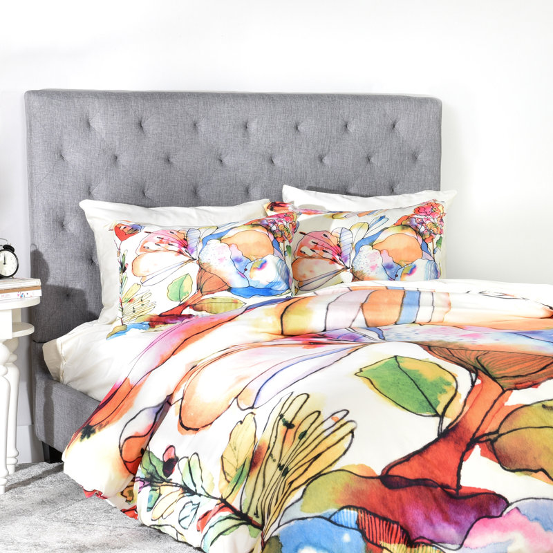 Ensemble de housse de couette pastel Cayenablanca Blossom, Housse de couette pour grand lit et 2 taies décor