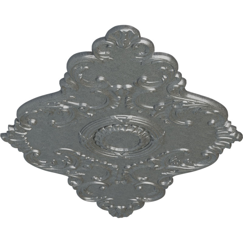 Médaillon de plafond Endurathane Milton, DO 40 5/8 po x P 1 3/4 po (convient aux auvents jusqu'à 7 7/8 po), fini blanc ultra pur peint à la main