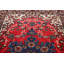 Tapis rouge en laine noué à la main de conception unique 6 pi 10 po x 9 pi 7 po Aaylie