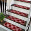 Tapis d'escalier rouge antidérapant