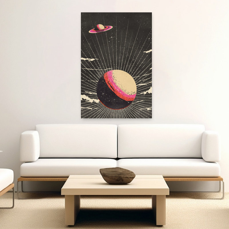 Art mural rétro rétro sur toile, 60" H x 40" W