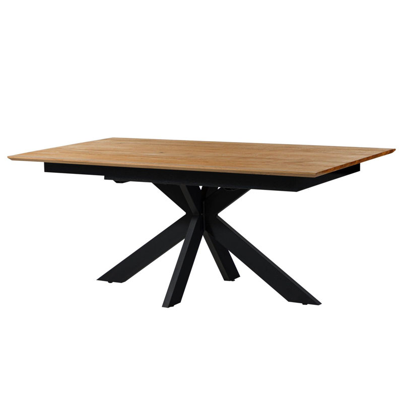 Extendable Solid Oak Pedestal Dining Table, 76cm H x 245cm L x 90cm W