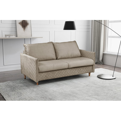 Melieck 2-Seat Velvet Sleeper Sofa with Mattress