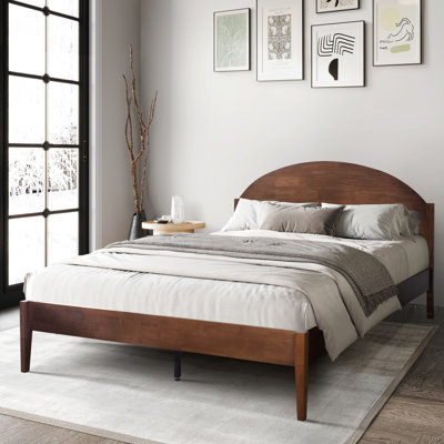 Gosman Wood Queen Platform Bed, Walnut