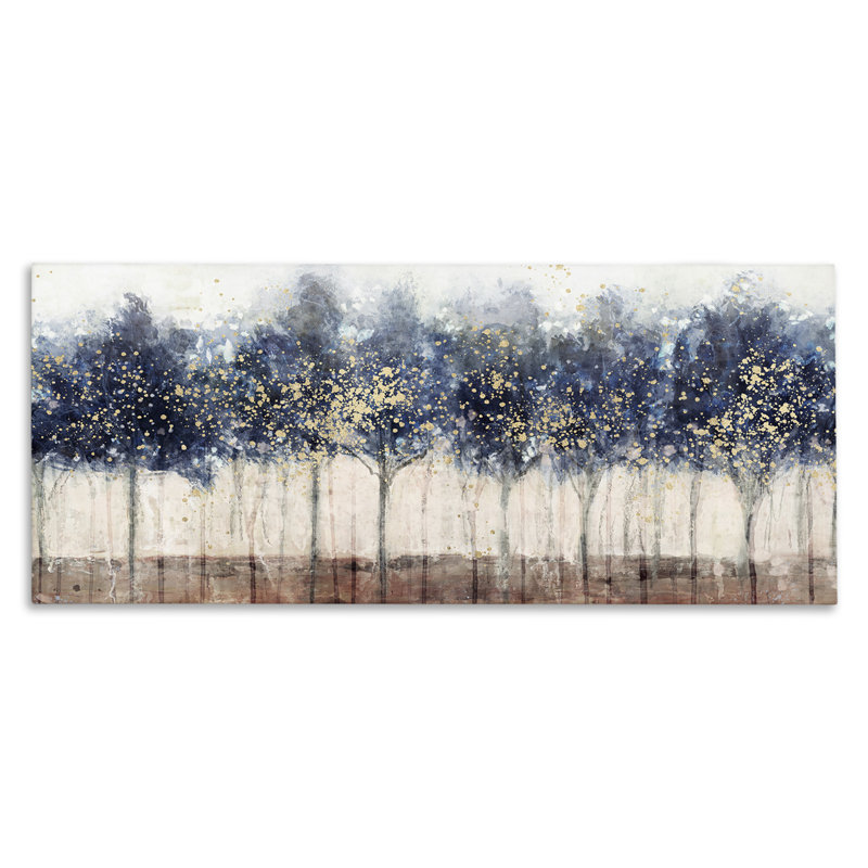 "Stupell Industries Trees with Modern Splash", art mural par Nina Blue, H 10 po x l 24 po x P 1,5 po