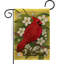 Drapeau de jardin 2 côtés en toile jute 1,5 x 1,1 pi. cardinal friends oiseaux