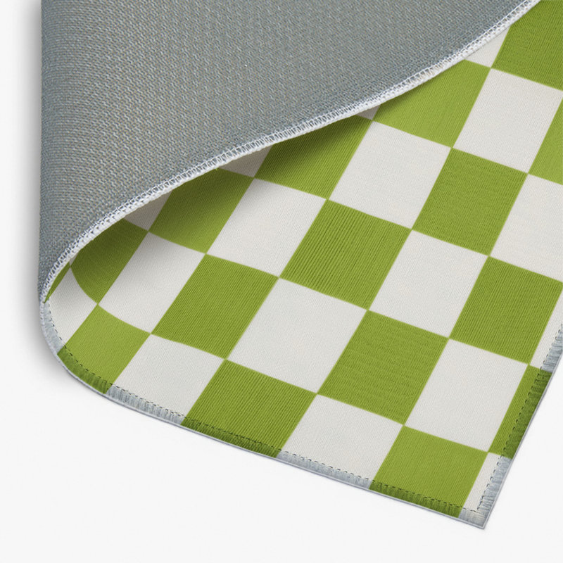 Tapis d'intérieur et d'extérieur à carreaux beige, Rectangulaire 2 pi x 3 pi