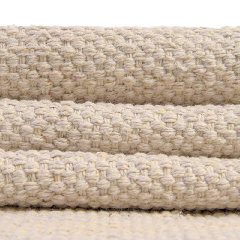 Tapis rayé en coton tissé à plat à la main Izaia, Rectangle 2 pi x 3 pi 1 po