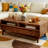  Acacia Elara 47.2”W Coffee Table Storage, Solid Rubber Wood, Suitable for Living Room, Home Office with 2 Drawers and Open Design, Easy Setup-319610707