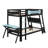Dual-Station Gaming Bunk Frame Featuring Integrated Desks, Power Ports, And Customizable Pegboard Panels-2098871123